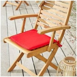 Centrale Brico Galette D'Assise De Chaise/Fauteuil Feria, Rouge L.38 X H.3 Cm