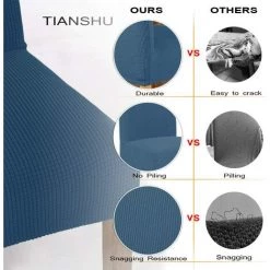 ZOLGINAH Housse De Chaise 6 Pièces,Salle à Manger Stretch Extensible Antidérapante Couverture De Chaise,Housse De Salle à Manger Amovible Lavable Housse De Chaise Pour Salle(6 Pièces,Bleu Denim) 10 ZOLGINAH Housse De Chaise 6 Pièces,Salle à Manger Stretch Extensible Antidérapante Couverture De Chaise,Housse De Salle à Manger Amovible Lavable Housse De Chaise Pour Salle(6 Pièces,Bleu Denim) -banc et tabouret Soldes Boutique 59344622 4