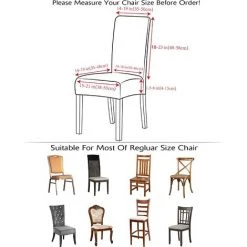 ZOLGINAH Housse De Chaise 6 Pièces,Salle à Manger Stretch Extensible Antidérapante Couverture De Chaise,Housse De Salle à Manger Amovible Lavable Housse De Chaise Pour Salle(6 Pièces,Gris) 9 ZOLGINAH Housse De Chaise 6 Pièces,Salle à Manger Stretch Extensible Antidérapante Couverture De Chaise,Housse De Salle à Manger Amovible Lavable Housse De Chaise Pour Salle(6 Pièces,Gris) -banc et tabouret Soldes Boutique 59345929 3