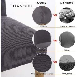 ZOLGINAH Housse De Chaise 6 Pièces,Salle à Manger Stretch Extensible Antidérapante Couverture De Chaise,Housse De Salle à Manger Amovible Lavable Housse De Chaise Pour Salle(6 Pièces,Gris) 10 ZOLGINAH Housse De Chaise 6 Pièces,Salle à Manger Stretch Extensible Antidérapante Couverture De Chaise,Housse De Salle à Manger Amovible Lavable Housse De Chaise Pour Salle(6 Pièces,Gris) -banc et tabouret Soldes Boutique 59345929 4