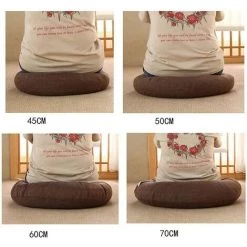 CATHERINE Galette De Chaise Ronde, 10/15 Cm D'épaisseur, Coussin De Chaise Doux, Pour La Maison, Le Bureau, La Salle à Manger, Le Sol, Le Jardin, La Chambre, La Salle De Jeux (40 X 40 X 10 Cm, Café) -banc et tabouret Soldes Boutique 59463237 3