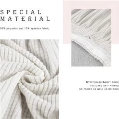 CATHERINE 2pcs Housse De Chaise Housse De Salle à Manger Pour Un Ajustement Universel (Beige) -banc et tabouret Soldes Boutique 59463524 2