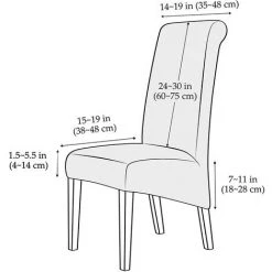 CATHERINE Grande Housse De Chaise De Salle à Manger Jacquard Extensible (Beige1, 2 Pièces) -banc et tabouret Soldes Boutique 59486280 5