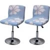HEGUYEY Housse De Tabouret De Bar Extensible, 2PCS Housse De Chaise Haute Imprimée Pour Bar Couvre De Chaise De Salle à Manger Haute, Protecteur De Siège De Chaise De Salle à Manger -banc et tabouret Soldes Boutique 59603767 1