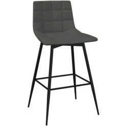 Tabouret De Bar Gris Foncé Velours VidaXL 8 Tabouret De Bar Gris Foncé Velours VidaXL -banc et tabouret Soldes Boutique 59651332 2