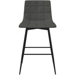 Tabouret De Bar Gris Foncé Velours VidaXL 9 Tabouret De Bar Gris Foncé Velours VidaXL -banc et tabouret Soldes Boutique 59651332 3