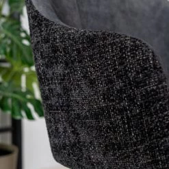 DIMEHOUSE Hanna Chaise Salle à Manger Industrielle Noir Velours - Noir 11 DIMEHOUSE Hanna Chaise Salle à Manger Industrielle Noir Velours - Noir -banc et tabouret Soldes Boutique 59686405 5