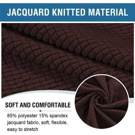 LYCXAMES Housses De Pouf Extensibles Housses De Pouf Rondes Housses De Repose-Pieds Amovibles Housses De Protection Pour Pouf De Rangement Pour Salon (Chocolate, Moyen) 6 LYCXAMES Housses De Pouf Extensibles Housses De Pouf Rondes Housses De Repose-Pieds Amovibles Housses De Protection Pour Pouf De Rangement Pour Salon (Chocolate, Moyen) – Image 4