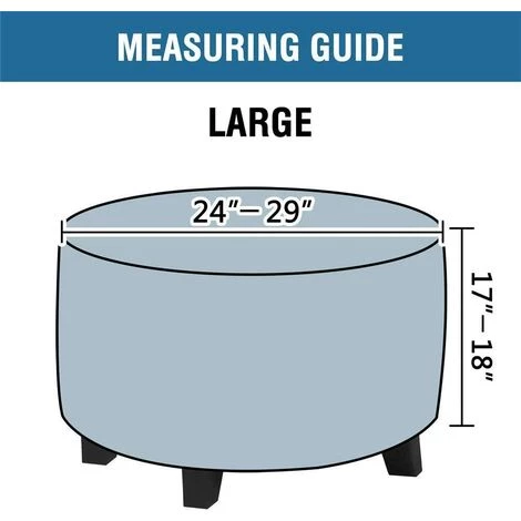 LYCXAMES Housses De Pouf Extensibles Housses De Pouf Rondes Housses De Repose-Pieds Amovibles Housses De Protection Pour Pouf De Rangement Pour Salon (Gray, Grande) 4 LYCXAMES Housses De Pouf Extensibles Housses De Pouf Rondes Housses De Repose-Pieds Amovibles Housses De Protection Pour Pouf De Rangement Pour Salon (Gray, Grande) – Image 2