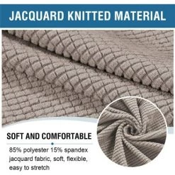 LYCXAMES Housses De Pouf Extensibles Housses De Pouf Rondes Housses De Repose-Pieds Amovibles Housses De Protection Pour Pouf De Rangement Pour Salon (Sand, Moyen) -banc et tabouret Soldes Boutique 59789250 4