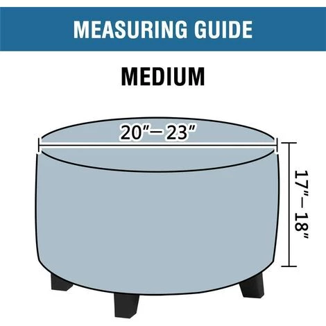 LYCXAMES Housses De Pouf Extensibles Housses De Pouf Rondes Housses De Repose-Pieds Amovibles Housses De Protection Pour Pouf De Rangement Pour Salon (Taupe, Moyen) 4 LYCXAMES Housses De Pouf Extensibles Housses De Pouf Rondes Housses De Repose-Pieds Amovibles Housses De Protection Pour Pouf De Rangement Pour Salon (Taupe, Moyen) – Image 2
