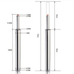 OOBEST 1Pcs Ressort à Pression De Gaz 52-72 Cm -banc et tabouret Soldes Boutique 5981450 2