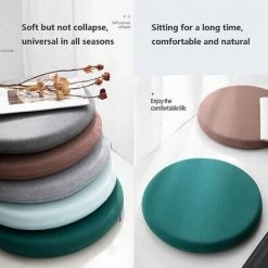 TINOR 40 × 40 Galette De Chaise Ronde Coussin Rond Chaise Galettes De Chaise,Tissu En Coton Tricoté,Confortable Et Respirant,Universel En Toutes Saisons. -banc et tabouret Soldes Boutique 59826505 5
