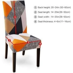 TINOR Housse De Chaise, 4 Pieces Extensible Amovible Lavable Moderne Couverture De Chaise Pour Salle à Manger Slipcover-Décoration Bouquet De Mariage, Hôtel, Restaurant -banc et tabouret Soldes Boutique 59826519 3