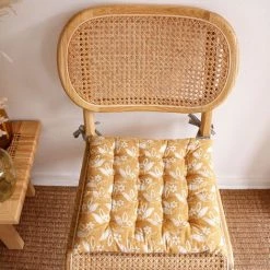 HOMEMAISON Galette Piquée Esprit Bohème Moutarde 38 X 38 Cm - Moutarde -banc et tabouret Soldes Boutique 59955580 2