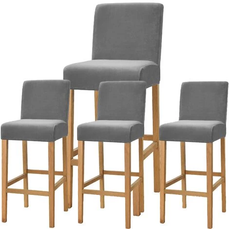 PERLE RARE Housses De Chaise De Bar, Housse De Chaise Lavable Extensible Et Amovible Pour Chaise De Salle à Manger Pivotante Courte Chaise Arrière Tabouret 3 PERLE RARE Housses De Chaise De Bar, Housse De Chaise Lavable Extensible Et Amovible Pour Chaise De Salle à Manger Pivotante Courte Chaise Arrière Tabouret