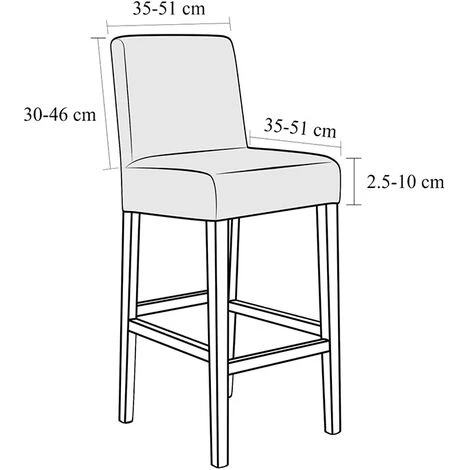 PERLE RARE Housses De Chaise De Bar, Housse De Chaise Lavable Extensible Et Amovible Pour Chaise De Salle à Manger Pivotante Courte Chaise Arrière Tabouret 6 PERLE RARE Housses De Chaise De Bar, Housse De Chaise Lavable Extensible Et Amovible Pour Chaise De Salle à Manger Pivotante Courte Chaise Arrière Tabouret – Image 4