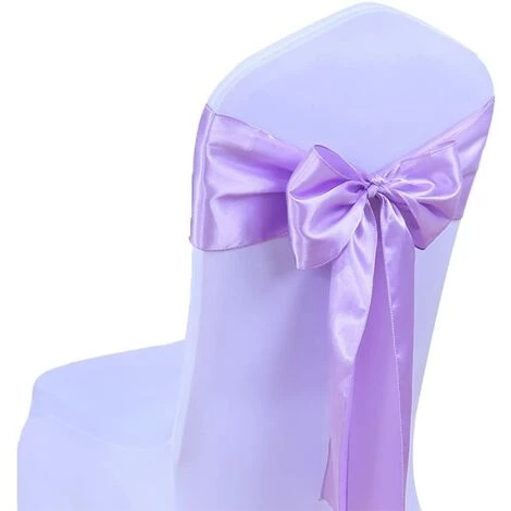 PERLE RARE 25PC Rubans En Satin Housse De Chaise Noeud Rubans Nœuds De Mariage Décoration De Ceremonie Fête événement Anniversaire 17 X 275cm 20 Colours-Lavande 6 PERLE RARE 25PC Rubans En Satin Housse De Chaise Noeud Rubans Nœuds De Mariage Décoration De Ceremonie Fête événement Anniversaire 17 X 275cm 20 Colours-Lavande – Image 4