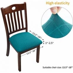 BENOBBY KIDS Lot De 6 Housses De Siège De Chaise En Jacquard Extensible, Housses De Coussin De Siège De Chaise De Salle à Manger Anti-poussière Amovibles Et Lavables (6, Bleu),11 -banc et tabouret Soldes Boutique 59993771 2