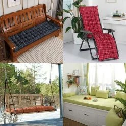 Cisea Coussin De Chaise Longue De Patio, Coussins De Chaise Longue D'intérieur/extérieur Coussin De Canapé De Chaise à Bascule, Coussin De Banc De Balançoire De Chaise (Blue 48 * 155cm) -banc et tabouret Soldes Boutique 60003157 5