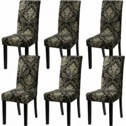 STARLIGHT Ensemble De 6 Housses De Chaise Extensibles Universelles Pour Chaise Salle à Manger (Ensemble De 6, ARoyal),STAR.L