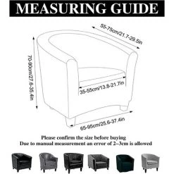 TRIOMPHE 1 Pièce Housse De Canapé Avec Accoudoirs Jacquard Extensible, Housse De Fauteuil Protecteur Canapé Revêtement De Canapé Salon Décor (1 Place, Gris)T-Audace -banc et tabouret Soldes Boutique 60186746 2