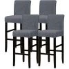 WINBO Housses De Chaise Réutilisables Pour Tabouret De Bar, Lot De 2, Gris