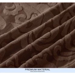 WINBO Housses De Chaise De Salle à Manger Jacquard Damassées Extensibles à Dossier Haut Pour Cuisine (4 Pièces, Marron) -banc et tabouret Soldes Boutique 60289681 3