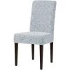 WINBO Housses De Chaise De Salle à Manger Jacquard Damassées Extensibles à Dossier Haut Pour Cuisine (2 Pièces, Gris Clair)