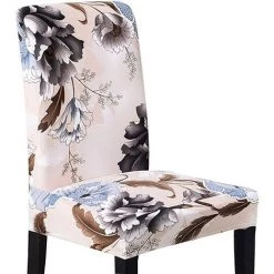 ILOVEMILAN Housses De Chaise De Salle à Manger Extensibles Housses Amovibles Lavables En Spandex Pour Chaises Hautes 6PCS Housses De Protection De Chaise (C, 6PCS/Set)