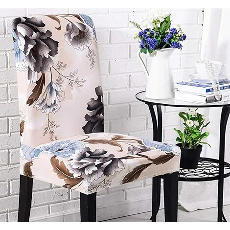 ILOVEMILAN Housses De Chaise De Salle à Manger Extensibles Housses Amovibles Lavables En Spandex Pour Chaises Hautes 6PCS Housses De Protection De Chaise (C, 6PCS/Set) 4 ILOVEMILAN Housses De Chaise De Salle à Manger Extensibles Housses Amovibles Lavables En Spandex Pour Chaises Hautes 6PCS Housses De Protection De Chaise (C, 6PCS/Set) – Image 2