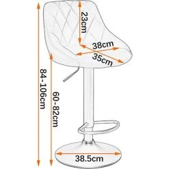 WOLTU 4 X Tabourets De Bar. Siège Bien Rembourré En Velours . Hauteur Réglable Pieds En Métal. Rose 8 WOLTU 4 X Tabourets De Bar. Siège Bien Rembourré En Velours . Hauteur Réglable Pieds En Métal. Rose -banc et tabouret Soldes Boutique 60400292 3