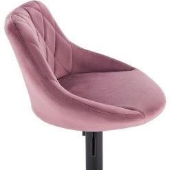 WOLTU 4 X Tabourets De Bar. Siège Bien Rembourré En Velours . Hauteur Réglable Pieds En Métal. Rose 9 WOLTU 4 X Tabourets De Bar. Siège Bien Rembourré En Velours . Hauteur Réglable Pieds En Métal. Rose -banc et tabouret Soldes Boutique 60400292 4