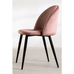 Chaise De Salle à Manger En Velours Kana SKLUM Velours - Acier Noir BLUSH - Noir BLUSH -banc et tabouret Soldes Boutique 60469933 3