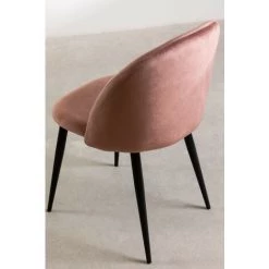 Chaise De Salle à Manger En Velours Kana SKLUM Velours - Acier Noir BLUSH - Noir BLUSH -banc et tabouret Soldes Boutique 60469933 4