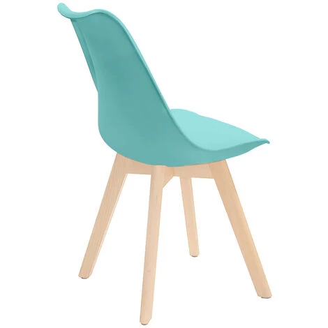 THINIA HOME Pack 2 Chaises De Salle à Manger De Style Nordique Daria 83x55x48cm Mince Maison - Turquoise 7 THINIA HOME Pack 2 Chaises De Salle à Manger De Style Nordique Daria 83x55x48cm Mince Maison - Turquoise – Image 5