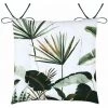LOVELY CASA Lot De 4 Galettes De Chaise 16 Points 38x38 Topiary Coton - Vert