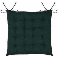 LOVELY CASA Lot De 4 Galettes De Chaise 16 Points 38x38 Topiary Coton - Vert -banc et tabouret Soldes Boutique 60742479 3