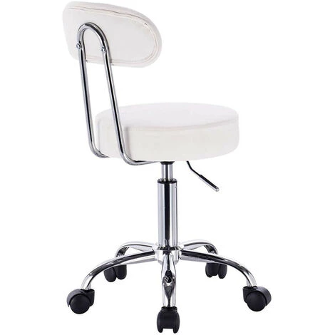 NOVA Tabouret Pivotant De Chaise De Bureau Avec Dossier élevé En Différentes Couleurs Couleur : BLANCHE 5 NOVA Tabouret Pivotant De Chaise De Bureau Avec Dossier élevé En Différentes Couleurs Couleur : BLANCHE – Image 3