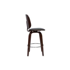 MILIBOO Tabourets De Bar Design Pivotants Noirs Et Noyer H66 Cm (lot De 2) BECK - Noyer / Noir -banc et tabouret Soldes Boutique 60869757 4