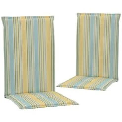 FIMEI Coussins De Chaise De Jardin 2 Pcs Multicolore 120x50x3 Cm