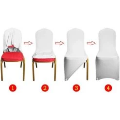 MACARON Housse Moderne Chaise Housses Housse De Chaise Stretch Cache Pour Housse De Chaise Mariage 4 Pièces LO-Ron 9 MACARON Housse Moderne Chaise Housses Housse De Chaise Stretch Cache Pour Housse De Chaise Mariage 4 Pièces LO-Ron -banc et tabouret Soldes Boutique 61047693 3