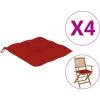 TRUE DEAL Coussins De Chaise 4 Pcs 40x40x7 Cm Rouge 2 TRUE DEAL Coussins De Chaise 4 Pcs 40x40x7 Cm Rouge -banc et tabouret Soldes Boutique 61074613 1