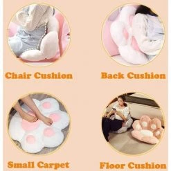 EINEMGELD Joli Coussin, Canapé Paresseux Canapé Paresseux Griffe De Chat, Coussin De Chaise De Bureau, Tapis De Sol, Coussin De Chaise De Bureau Griffe D'ours, Convient Pour Salle à Manger, Chambre, Chaise De Bureau Ou Canapé (blanc) -banc et tabouret Soldes Boutique 61084156 3
