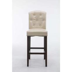 NOVA Tabouret De Bar Chesterfield En Tabouret Haut En Cuir En Cuir Eco Couleurs élégantes élégantes Couleur : Crème -banc et tabouret Soldes Boutique 61090521 2