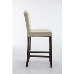 NOVA Tabouret De Bar Chesterfield En Tabouret Haut En Cuir En Cuir Eco Couleurs élégantes élégantes Couleur : Crème -banc et tabouret Soldes Boutique 61090521 3