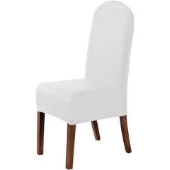 WELLHOME Ensemble De 2 Couvercles De Chaise Avec Arrière Rond à L'arrière -banc et tabouret Soldes Boutique 61258941 4