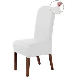 WELLHOME Ensemble De 2 Couvercles De Chaise Avec Arrière Rond à L'arrière -banc et tabouret Soldes Boutique 61258941 5