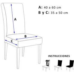 WELLHOME Ensemble De 2 Couvercles De Chaise Avec Dossier Arrière Rond Alba Blue -banc et tabouret Soldes Boutique 61259012 3