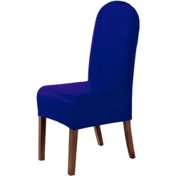 WELLHOME Ensemble De 2 Couvercles De Chaise Avec Dossier Arrière Rond Alba Blue -banc et tabouret Soldes Boutique 61259012 4